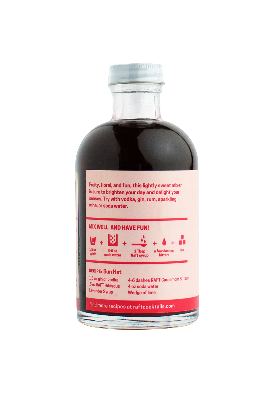 Raft의 유기농 히비스커스 라벤더 시럽