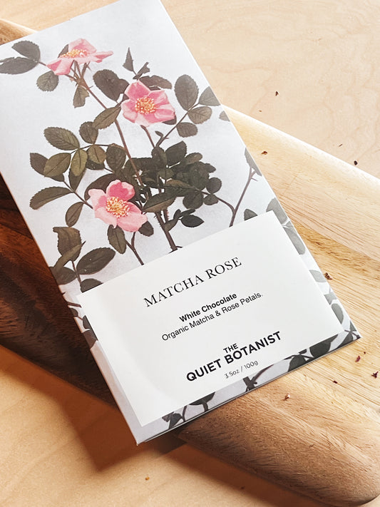 Matcha Rose - The Quiet Botanist의 화이트 초콜릿 바