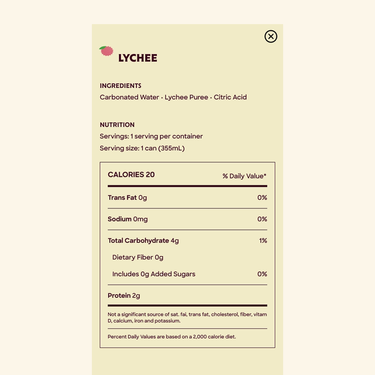 Lychee Fruit Sparkling Water