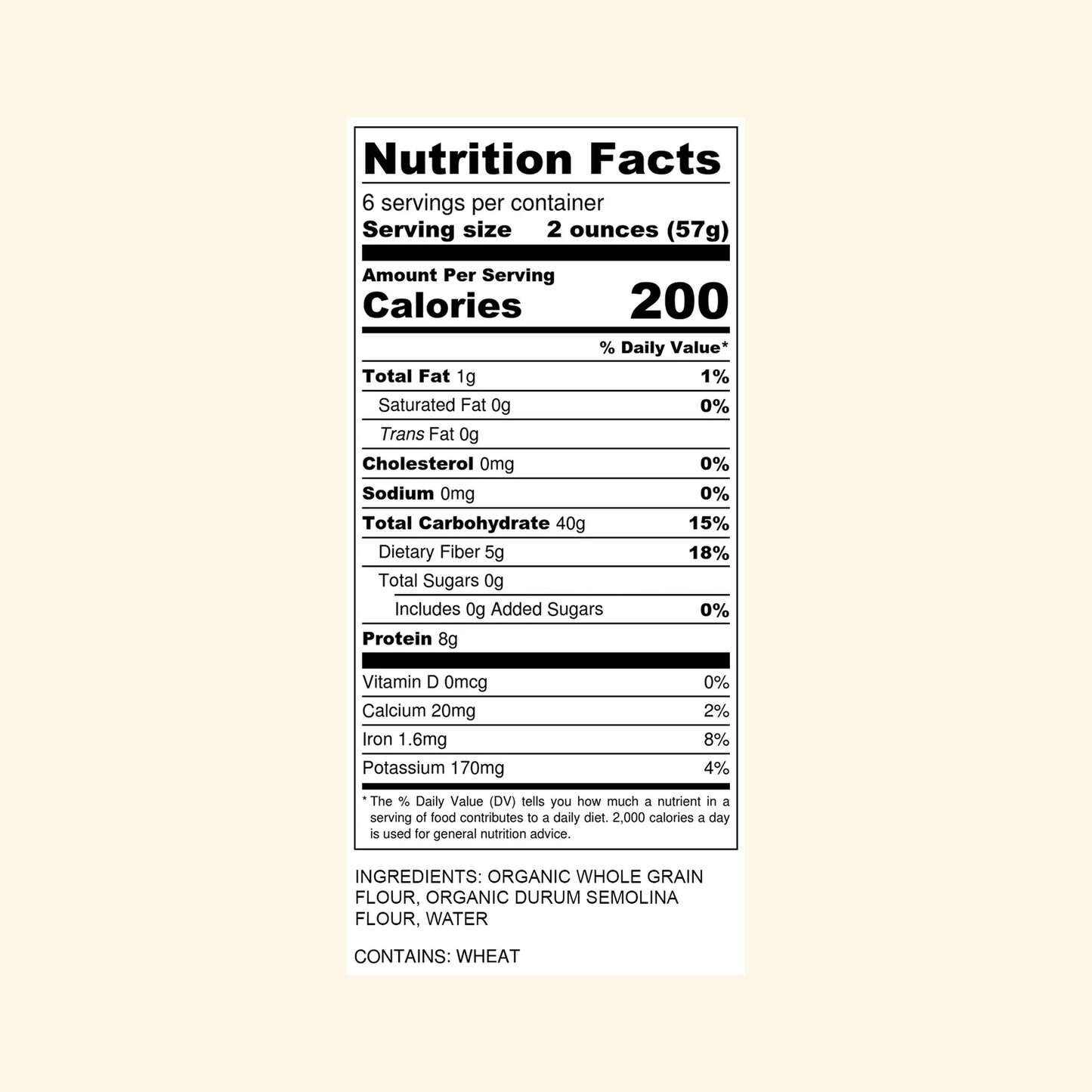 Sfoglini의 유기농 통곡물 레지네티 파스타