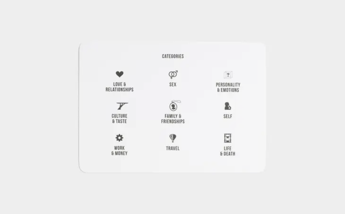 The School of Life의 질문 카드