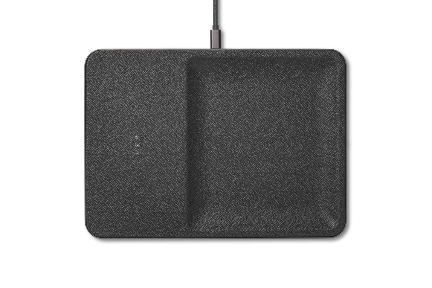 CATCH:3 - Classics Leather Wireless Charger with Valet Tray: Black