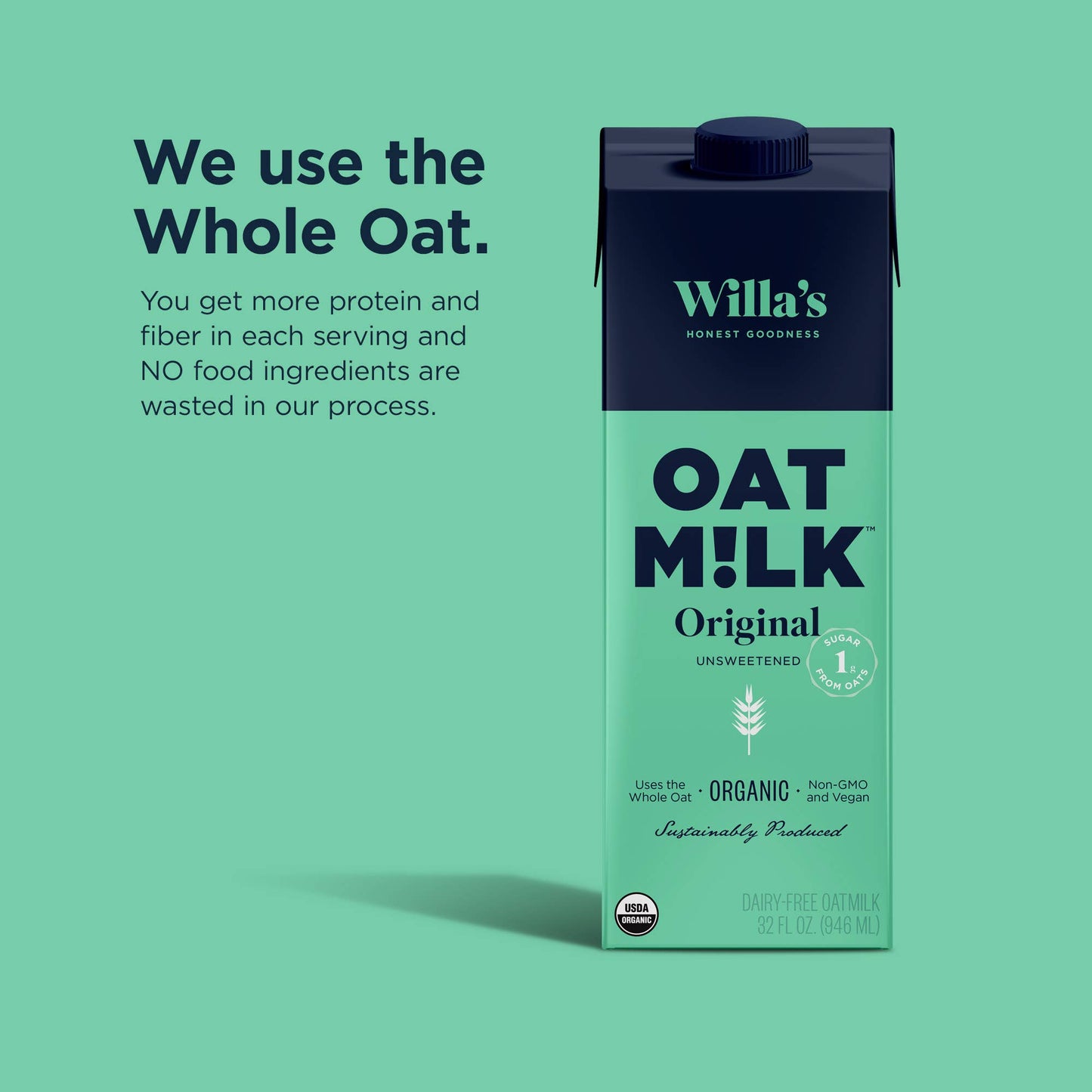 Willa's Organic Unsweetened Original Oat Milk