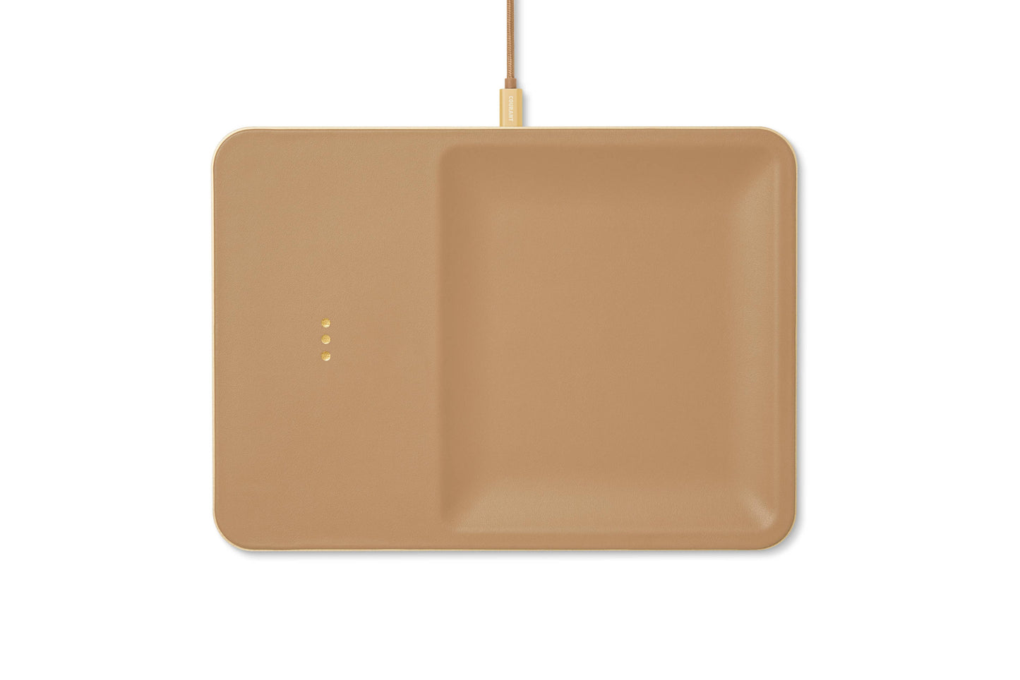 CATCH:3 - Classics Leather Wireless Charger with Valet Tray: Black