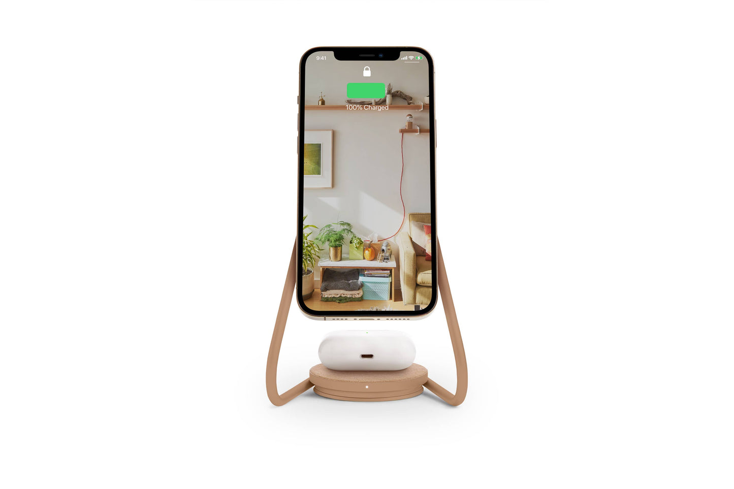 MAG:2 - Essentials Linen Wireless Charger Stand (Magnetic): Charcoal