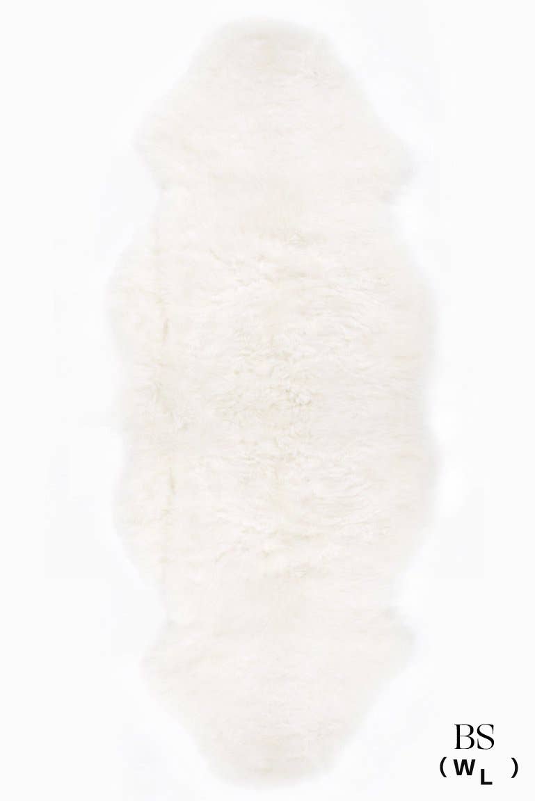 Shorn White Double Icelandic Sheepskin Throw Rug