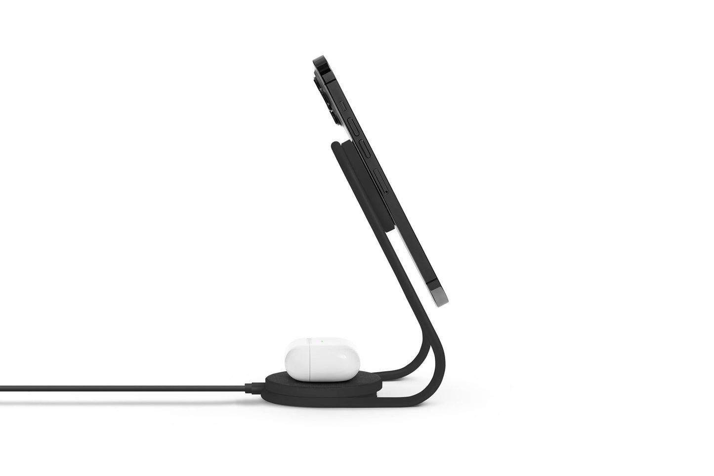 MAG:2 - Essentials Linen Wireless Charger Stand (Magnetic): Charcoal