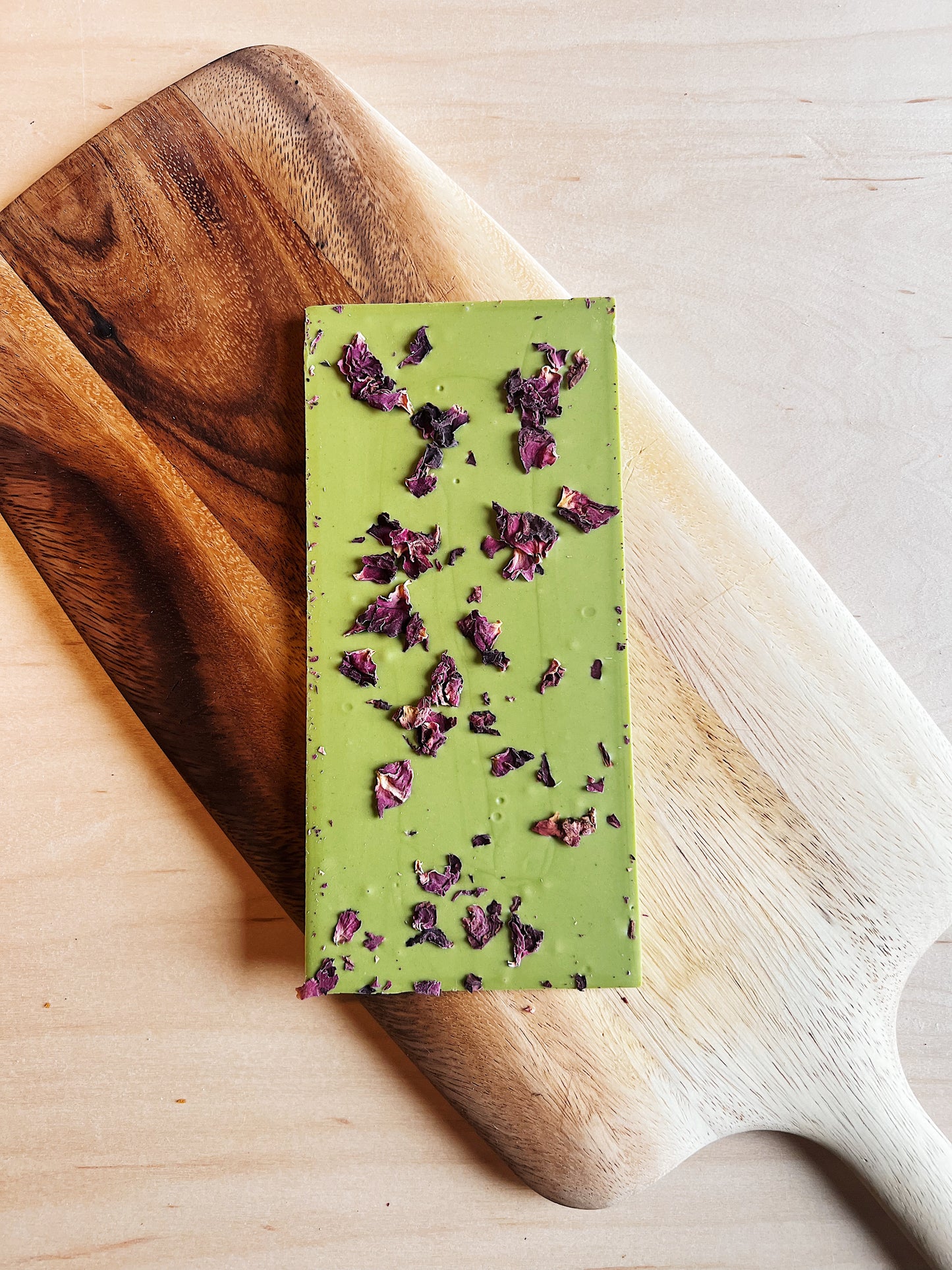 Matcha Rose - White Chocolate Bar