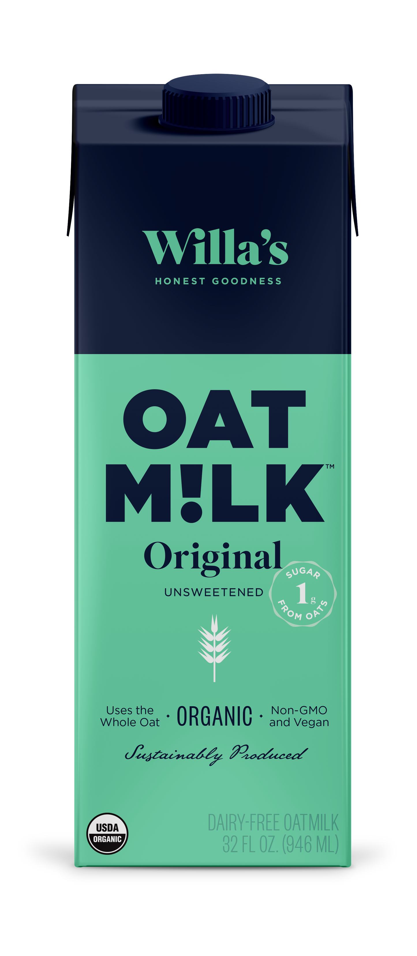 Willa's Organic Unsweetened Original Oat Milk