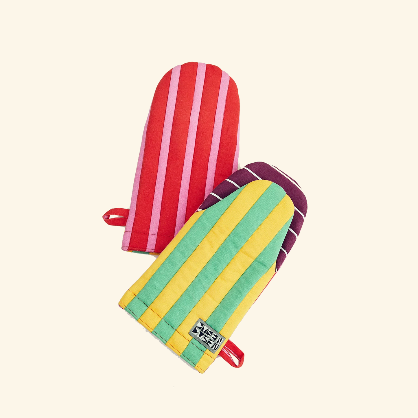 Striped Oven Mitt in Shortcake