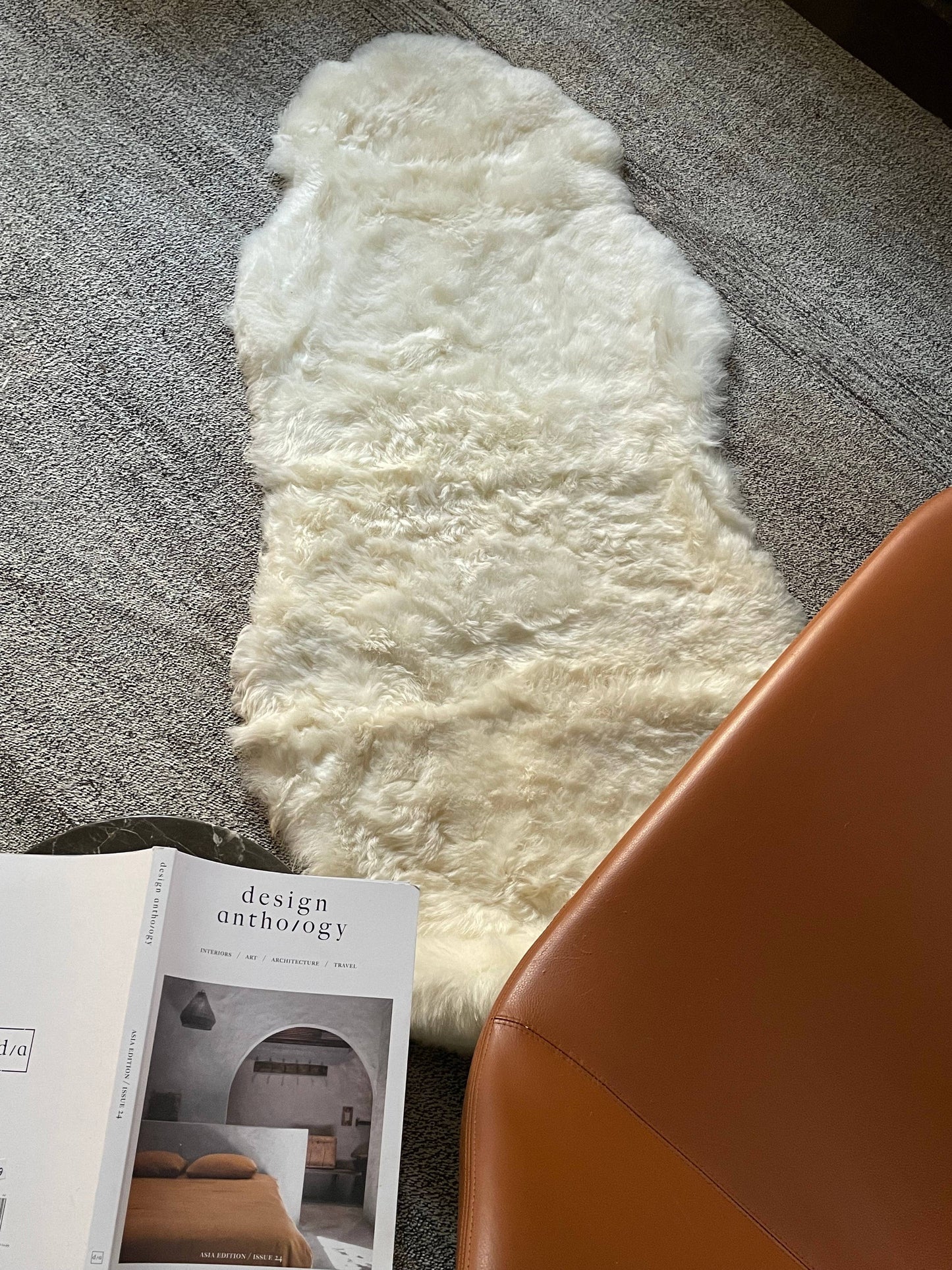 Shorn White Double Icelandic Sheepskin Throw Rug