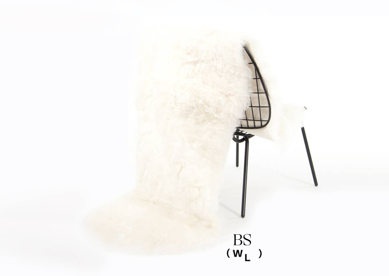 Shorn White Double Icelandic Sheepskin Throw Rug