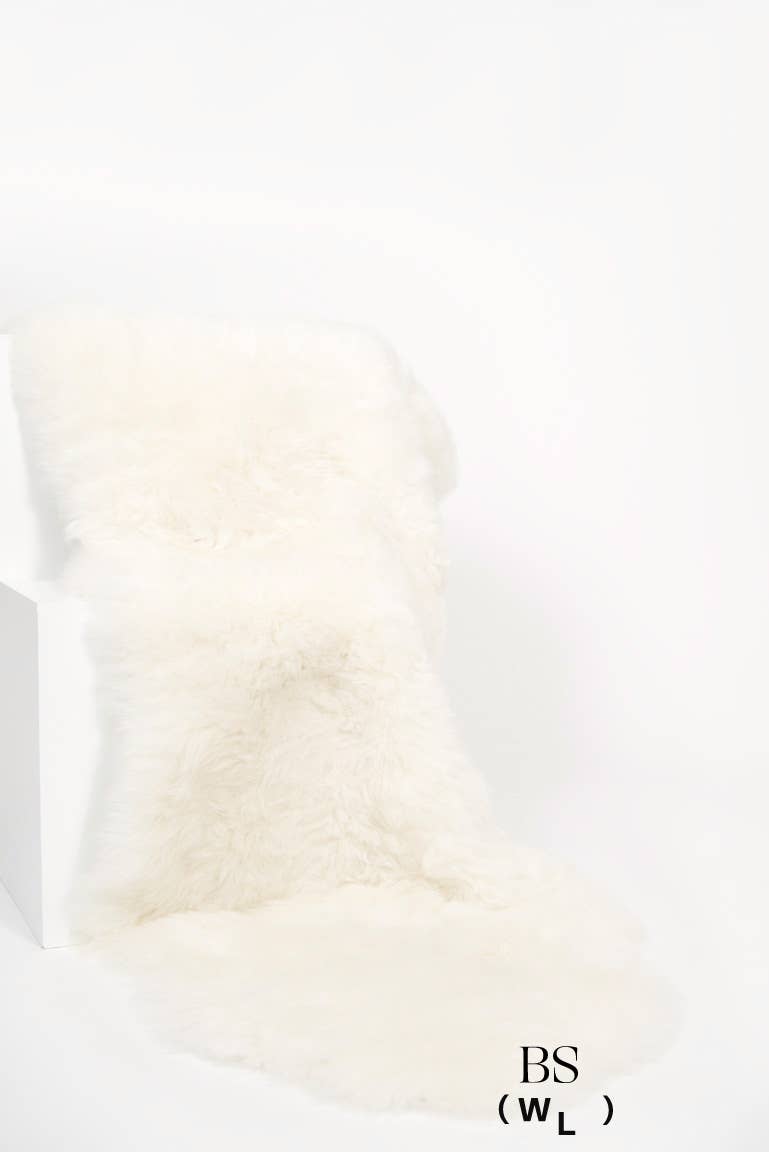 Shorn White Double Icelandic Sheepskin Throw Rug