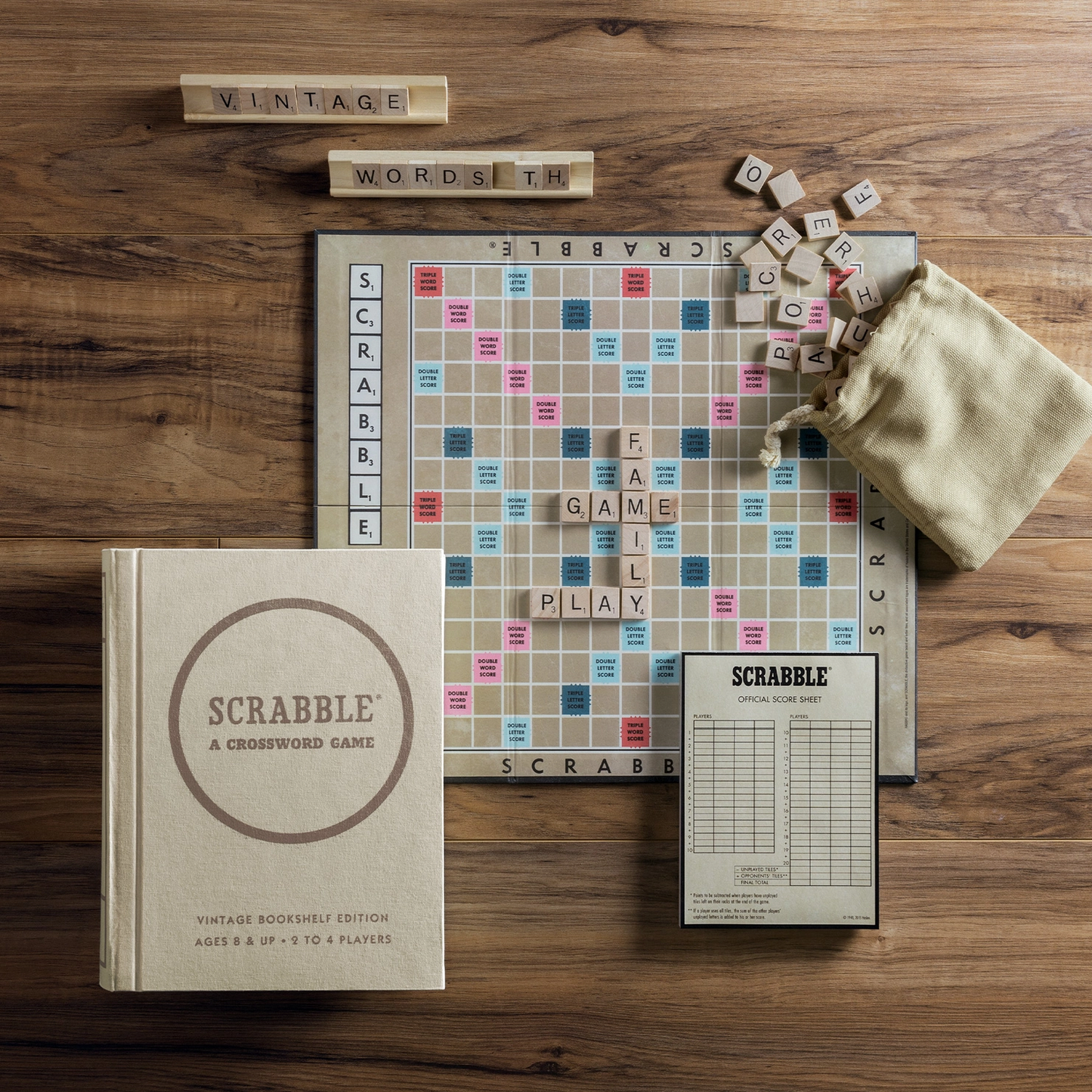 Scrabble Game - Portable Bookshelf Edition